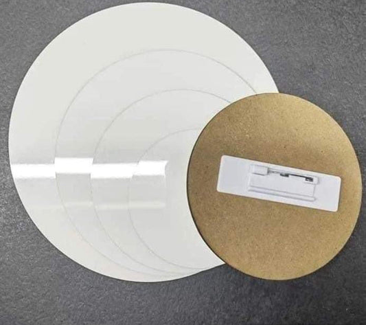 3in round MDF Button