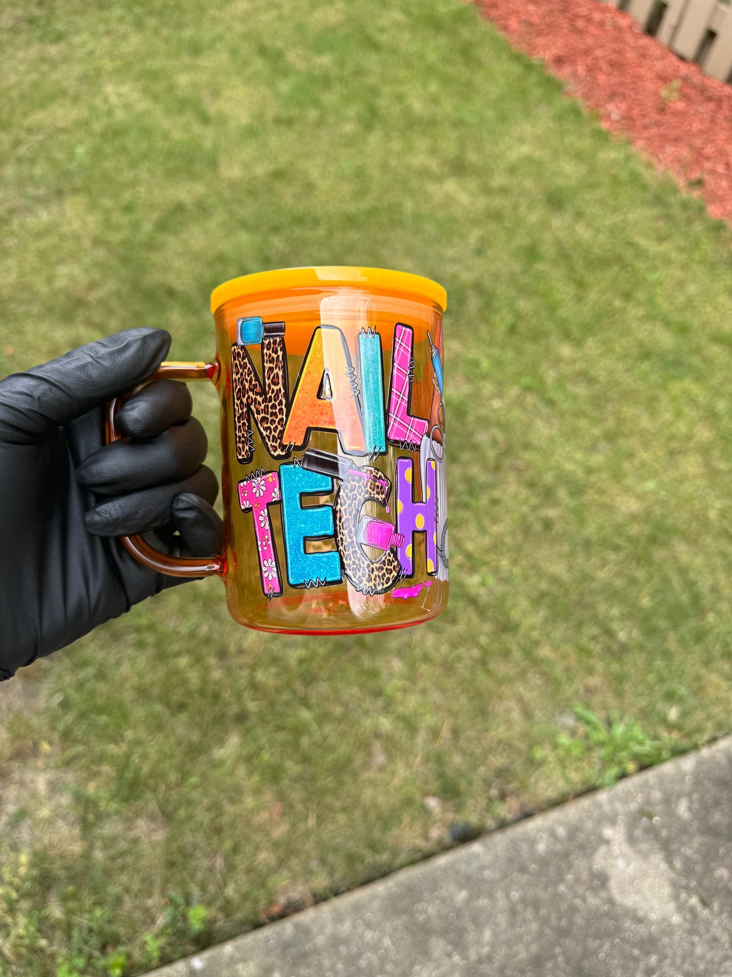 Nail Tech Glass Mug