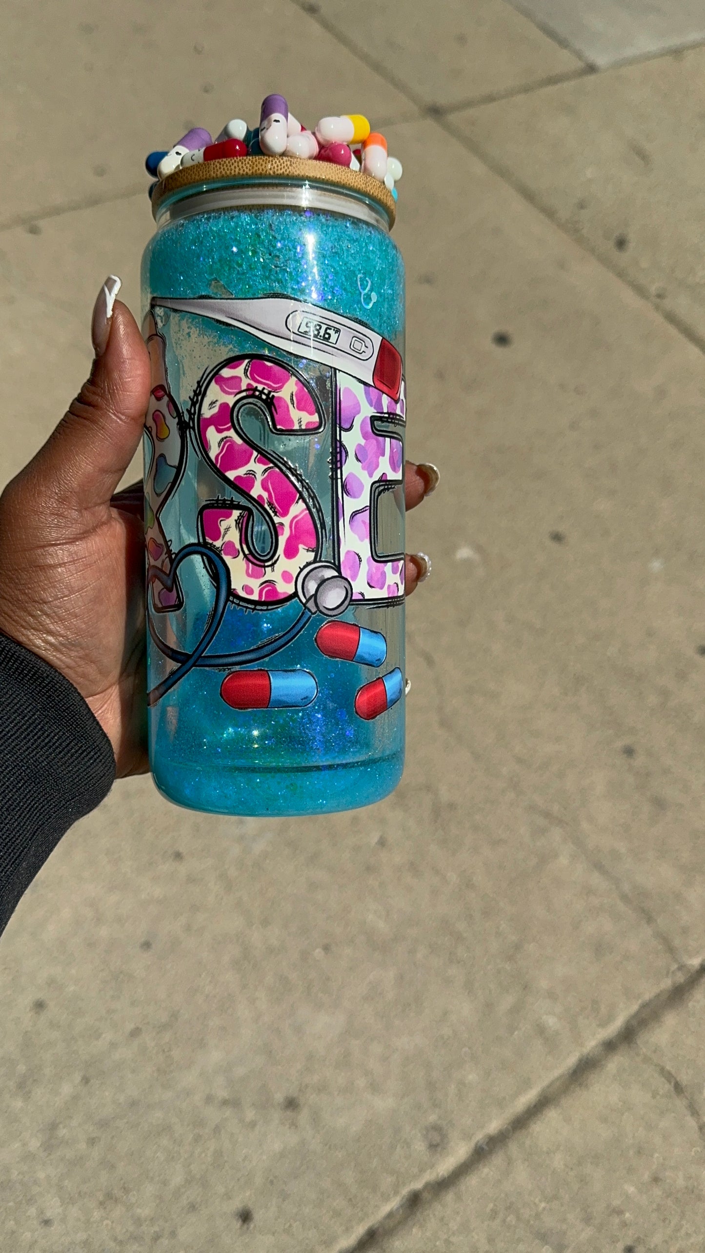16oz Nurse Snowglobe Tumbler