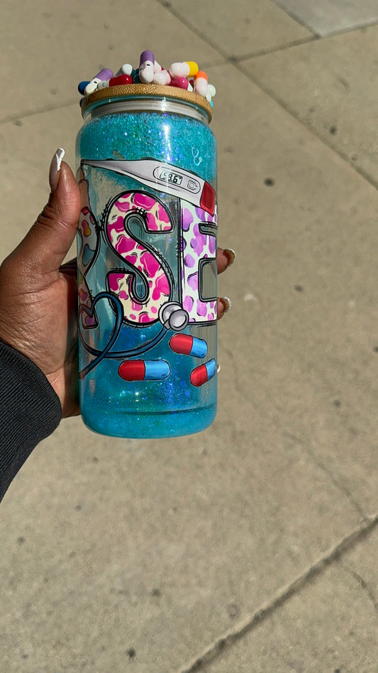 16oz Nurse Snowglobe Tumbler